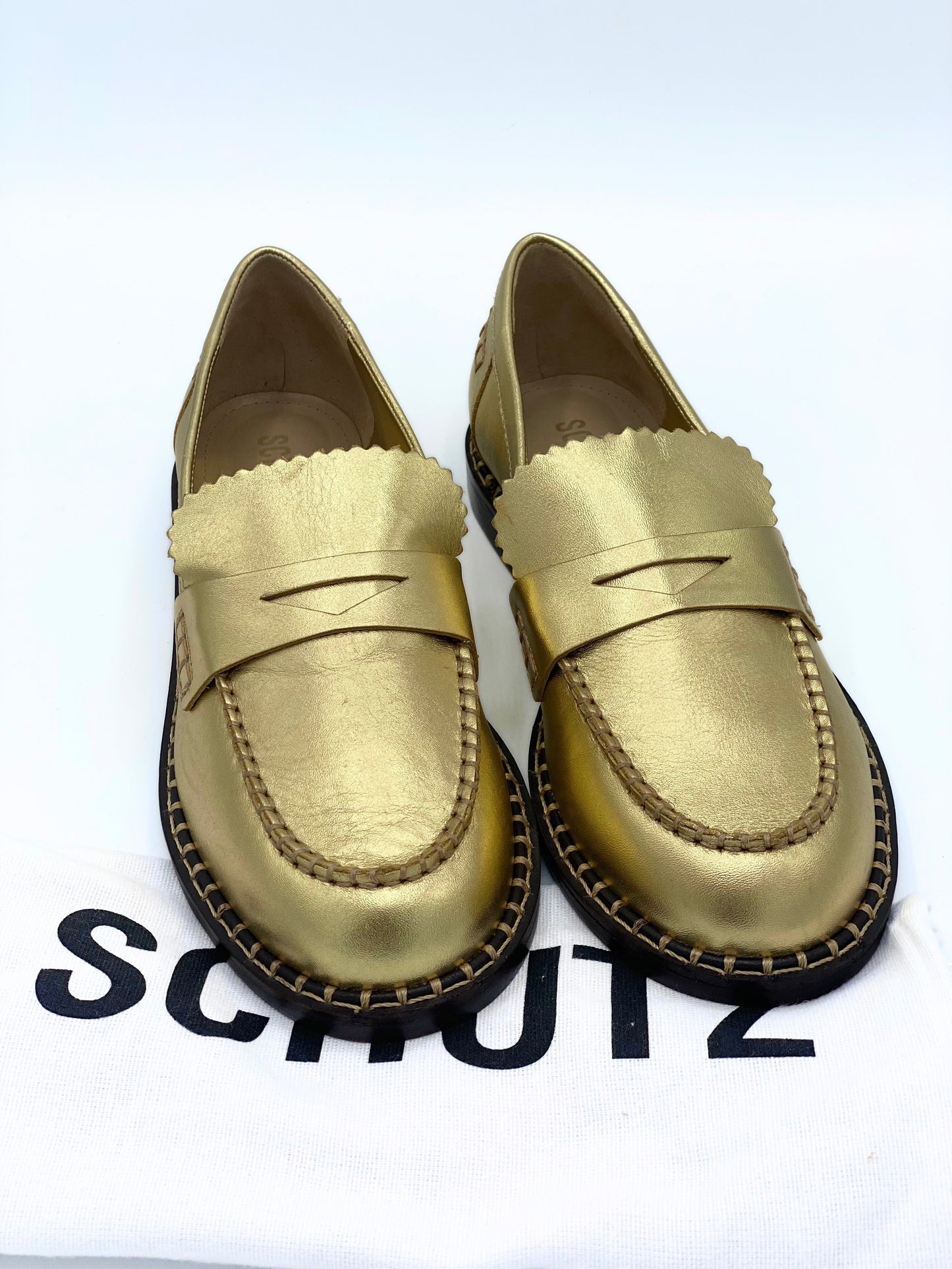 Mocasin Schutz Christie Metallic Leather (US 8.5)