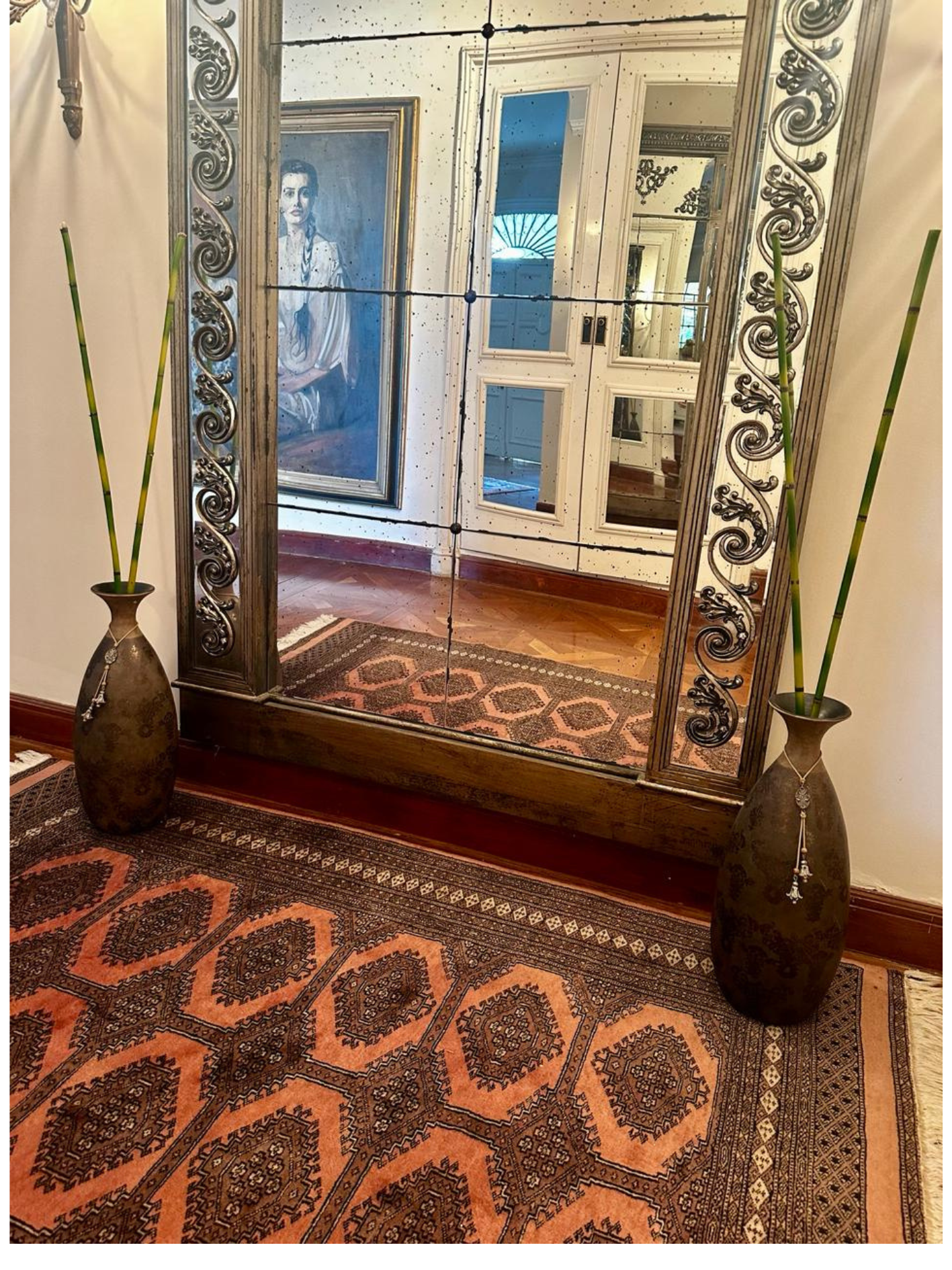 2 Jarrones con Bamboos Da Roberta 52 cm de altura