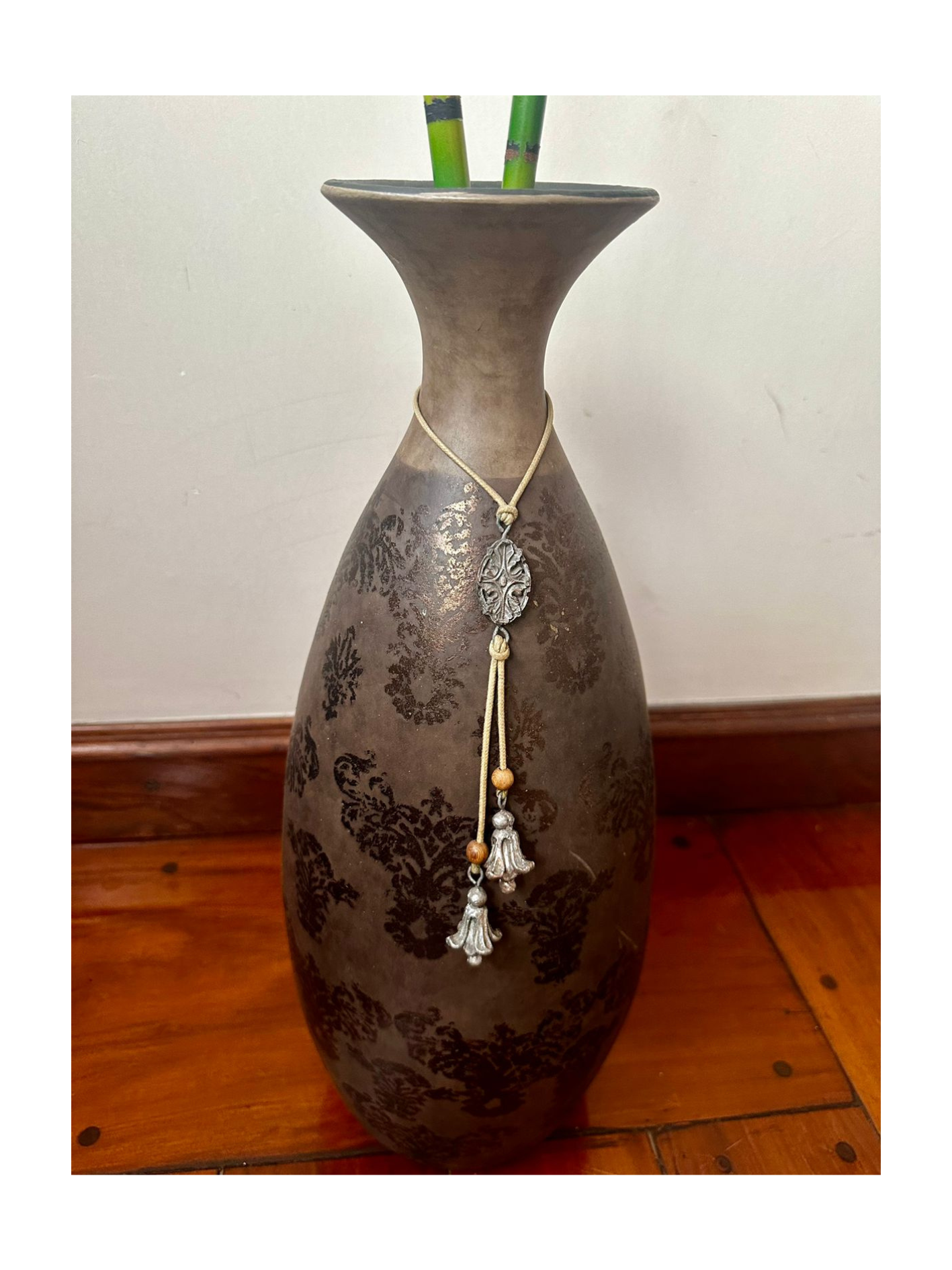2 Jarrones con Bamboos Da Roberta 52 cm de altura