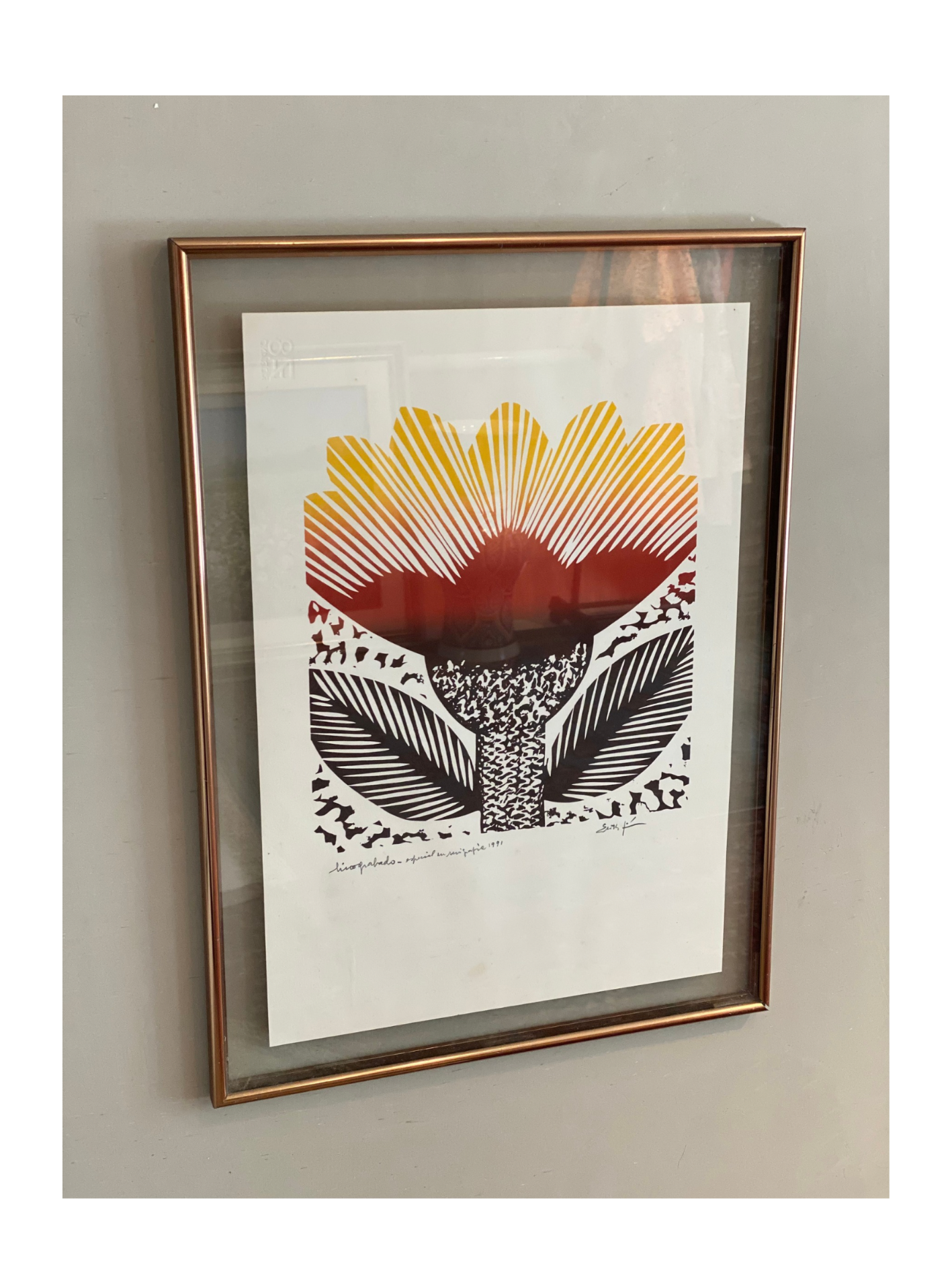 Cuadro “Serigrafía” de Edith Jimenez 33 x 47.5 cm.