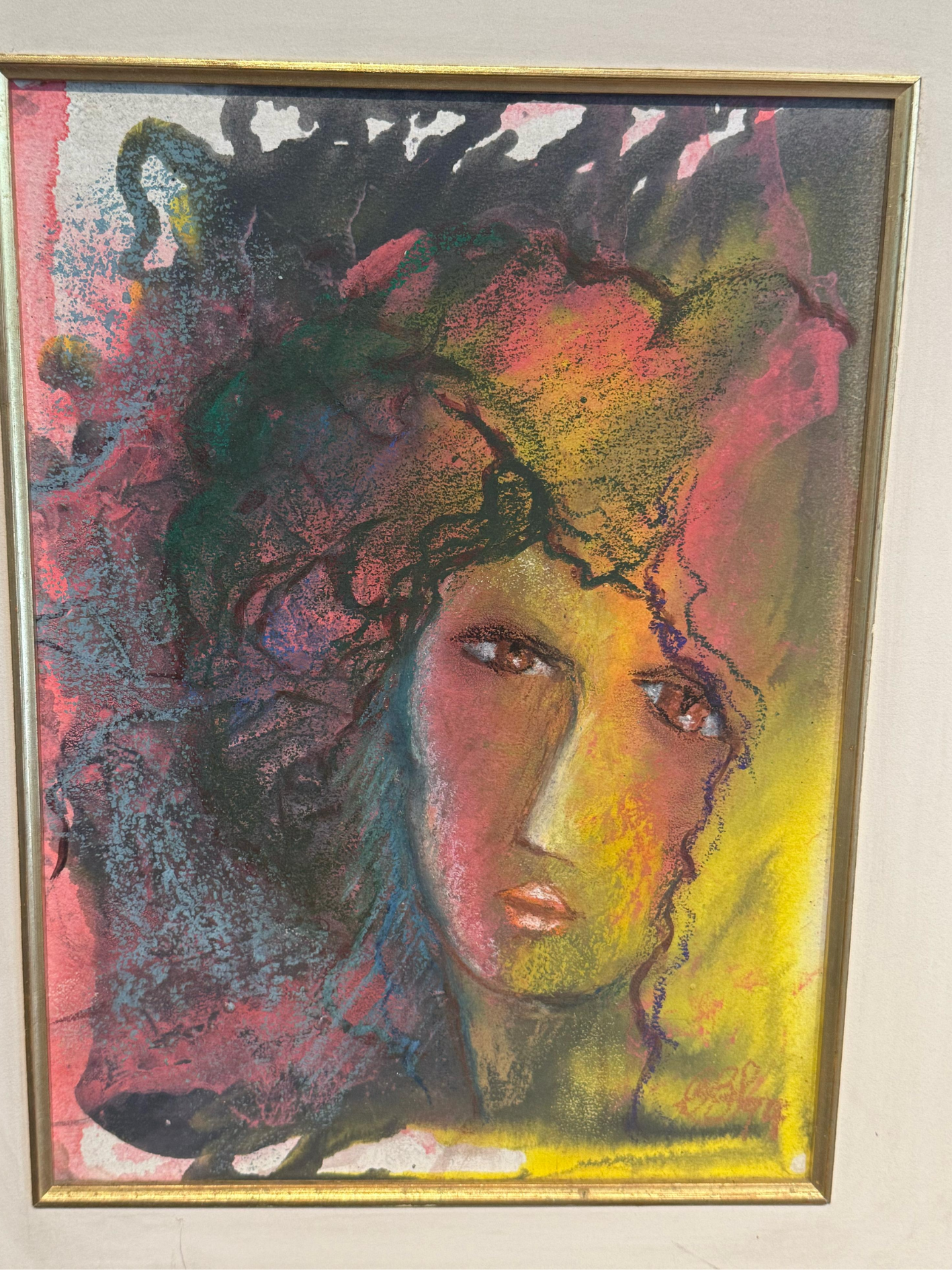 Cuadro "Rostro de Mujer" de Olga Blinder 33 x 43 cm.
