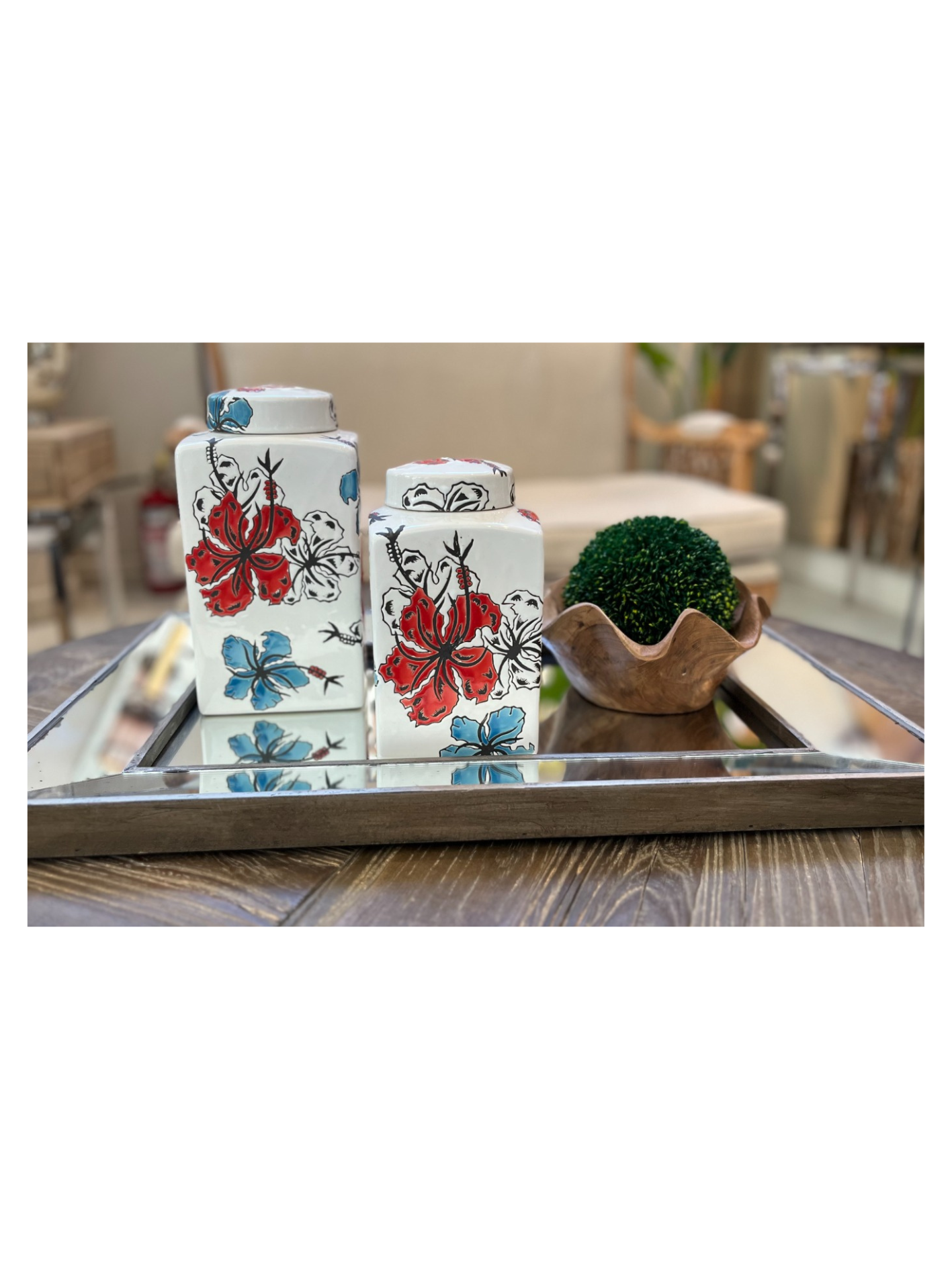 Set de Frascos Floreados