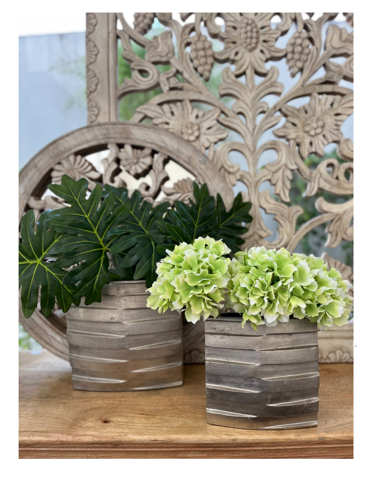 Set de Floreros Peltres