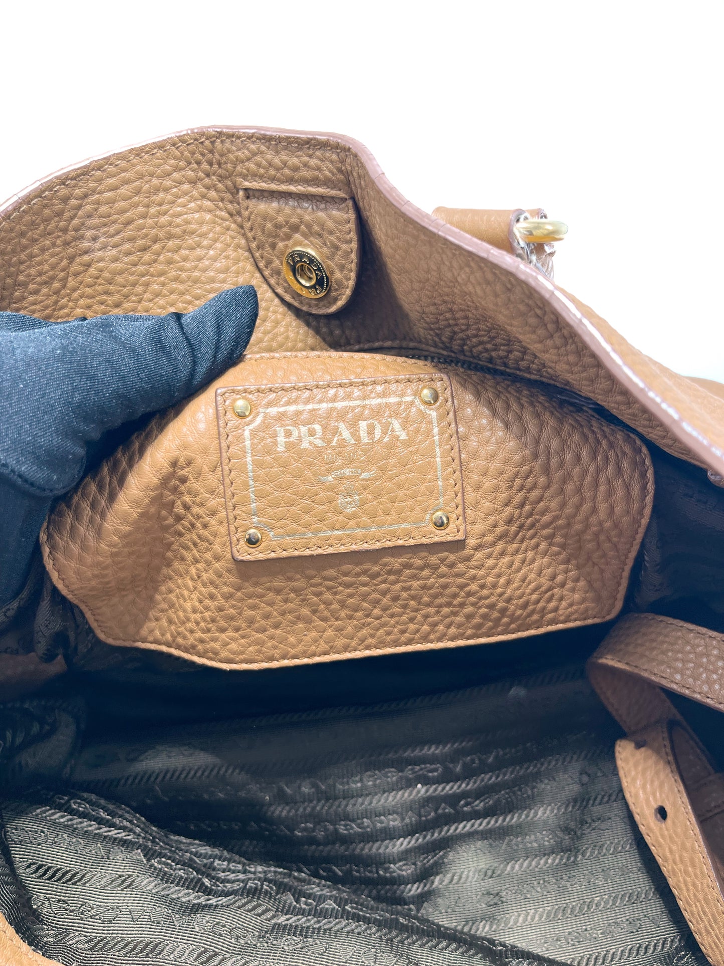 Cartera Prada Vitello Daino Camel Tote Bag