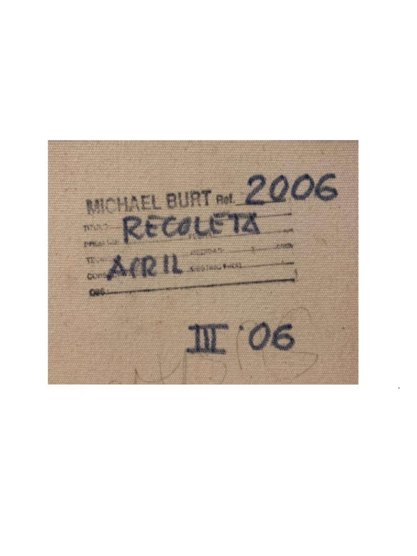 Recoleta de Burt 30 x 30 cm.