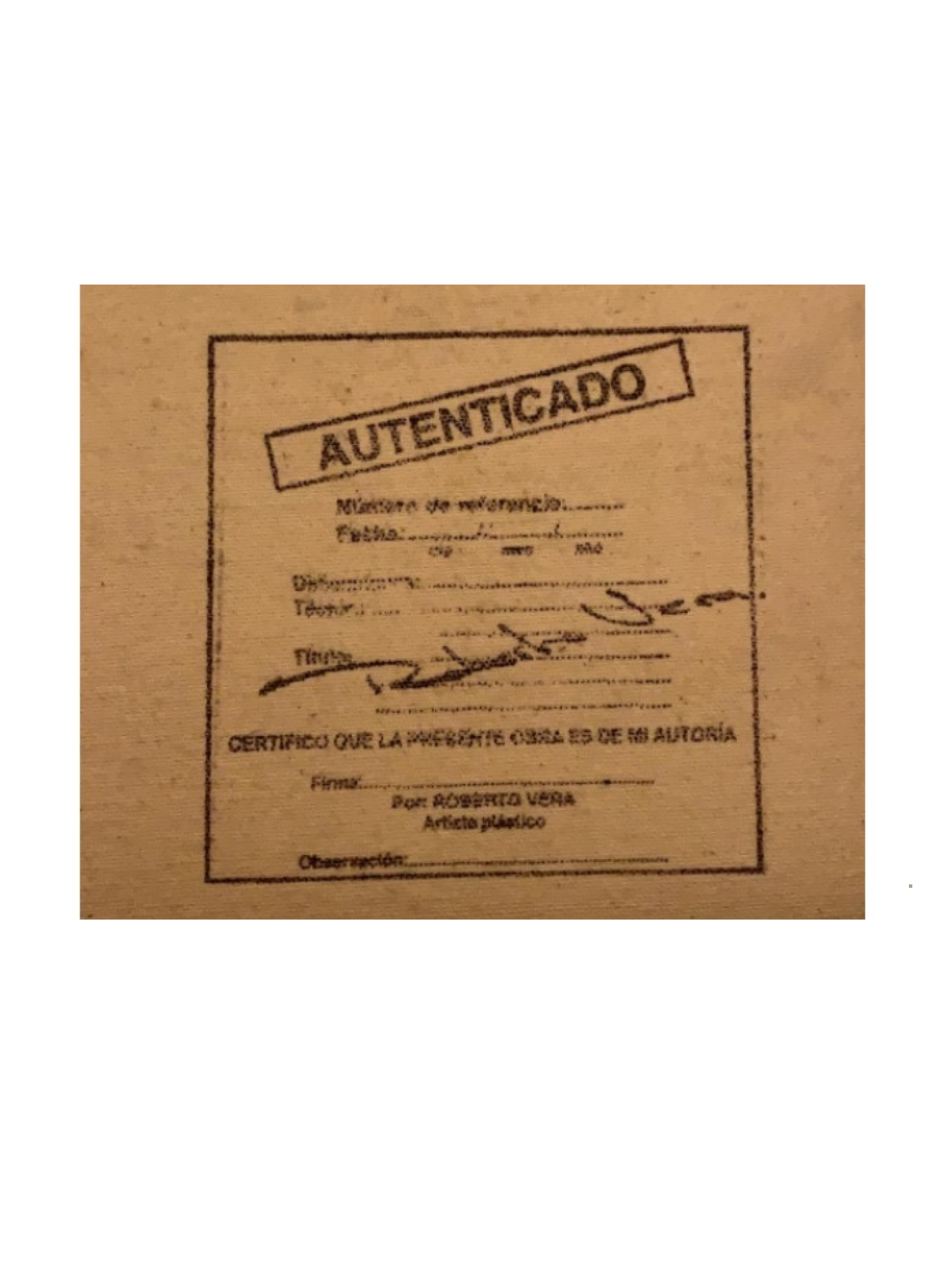 Lapacho de Roberto Vera 40 x 40 cm.