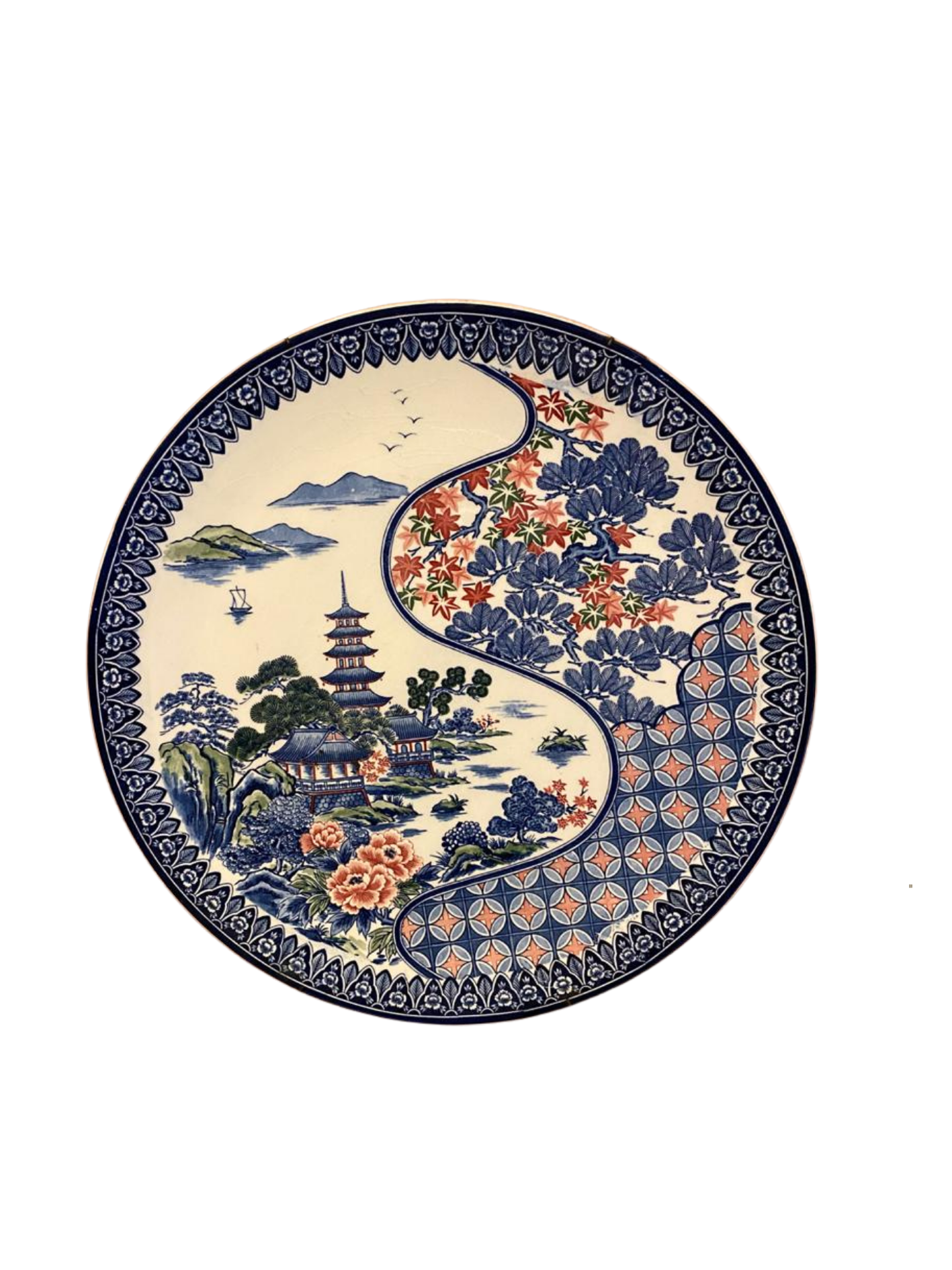 Plato Decorativo Chino con Colgador