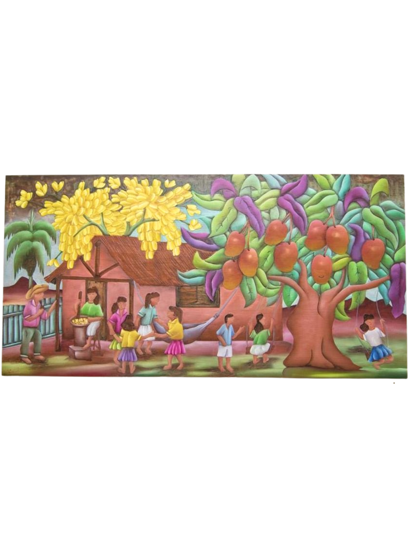 Cuadro "El Rancho" de Andrés Cañete 120 x 60 cm