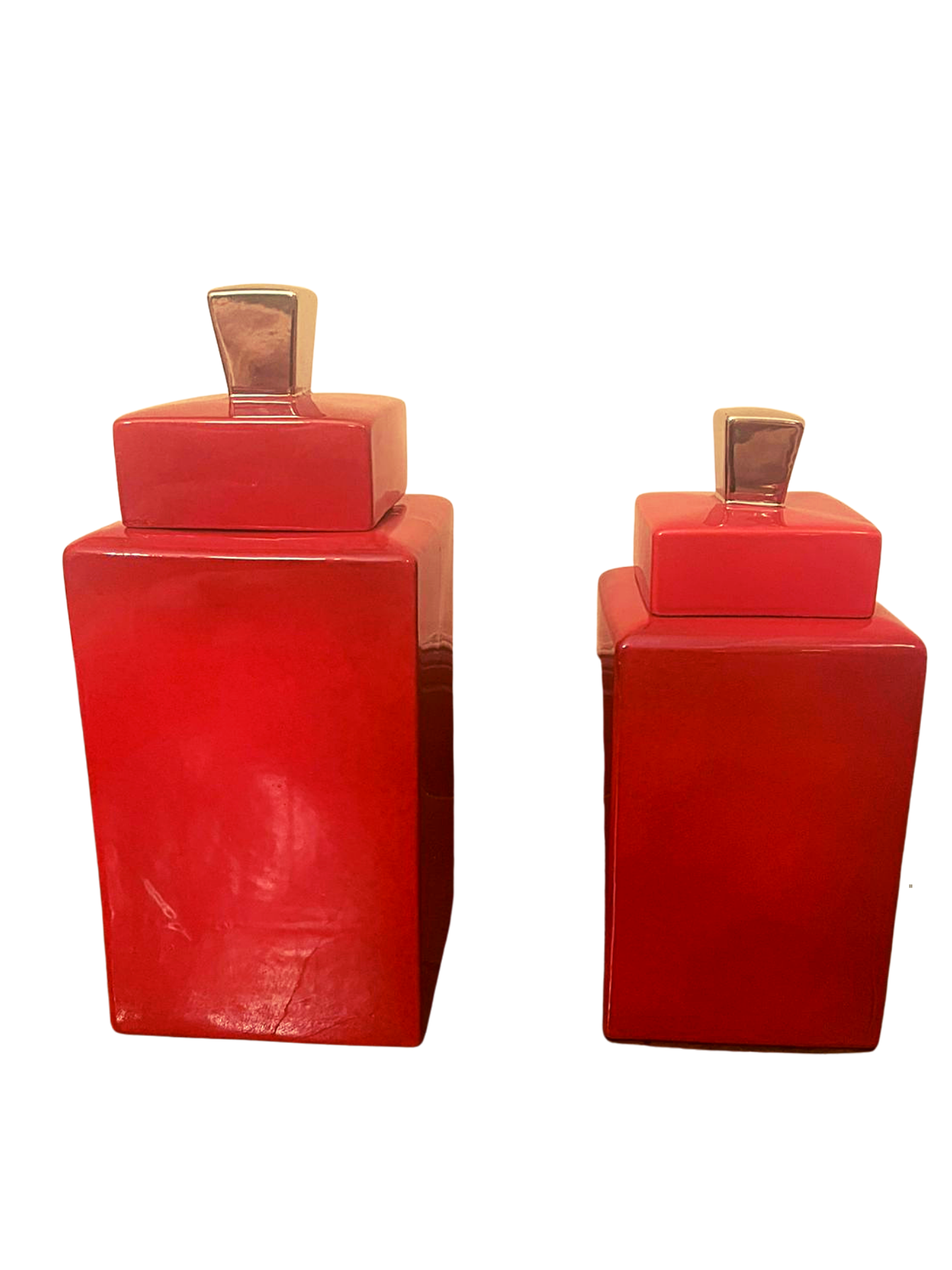 3 Deco Frascos Rojos
