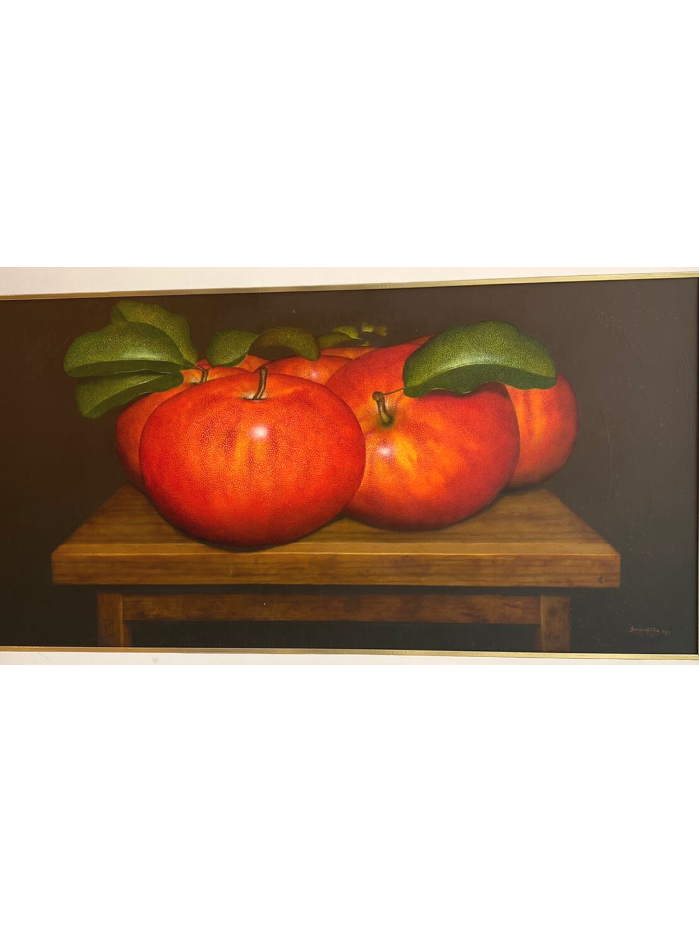 Cuadro "Manzanas" de Emmanuel Fretes Roy 59 x 118 cm