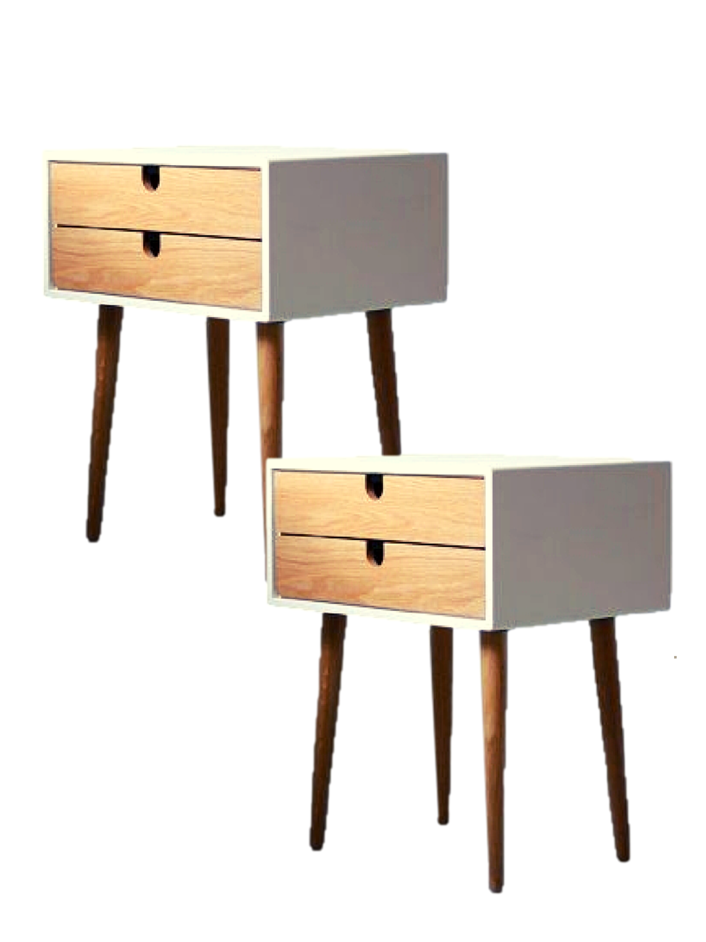 2 Mesas de Noche de Estilo Nórdico