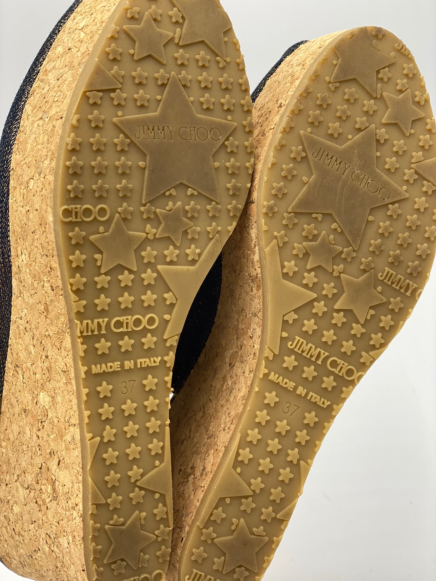 Sandalias Jimmy Choo Denim Wedge Praise (37)