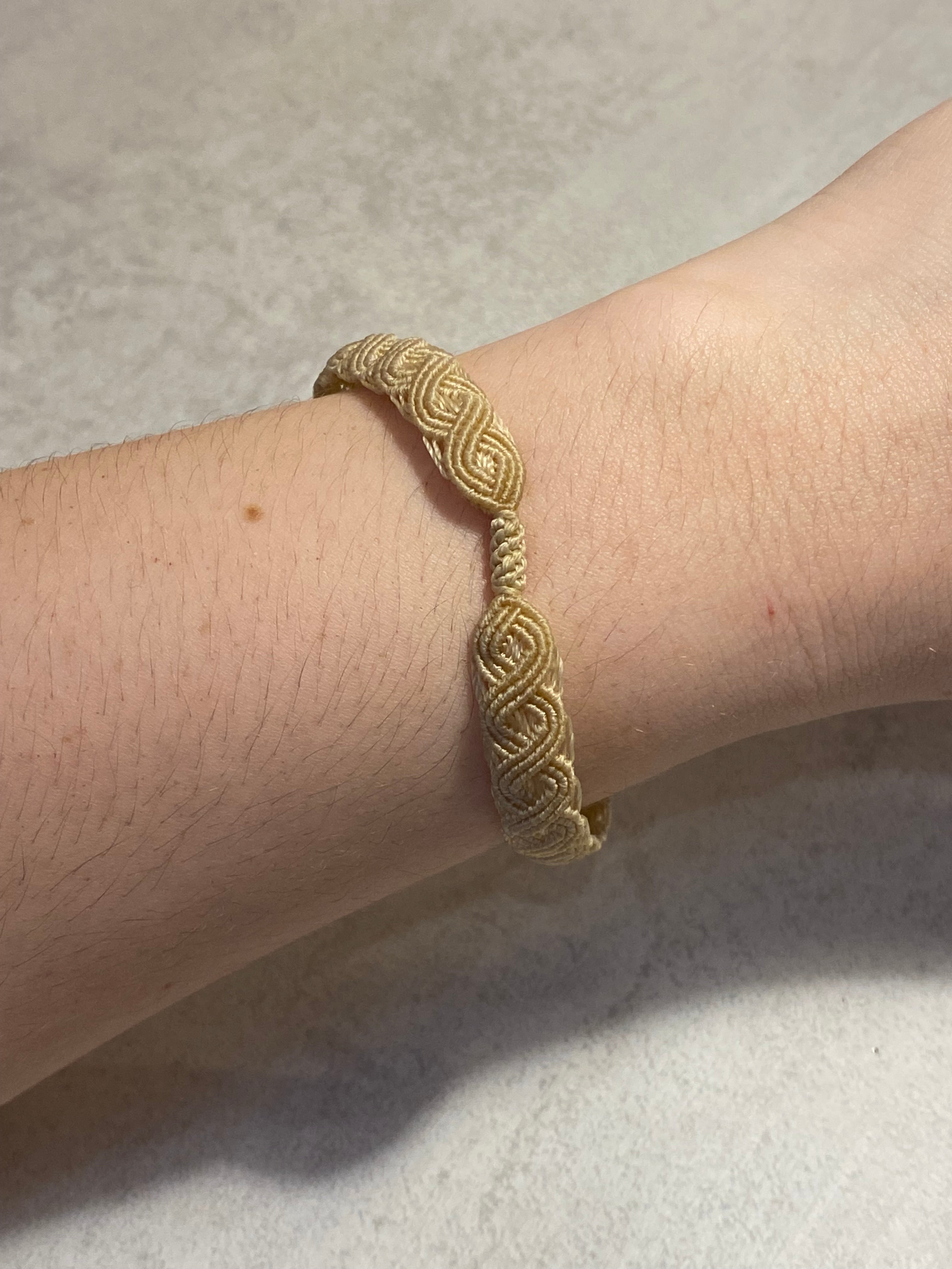 Pulsera Pandora de Macrame Beige