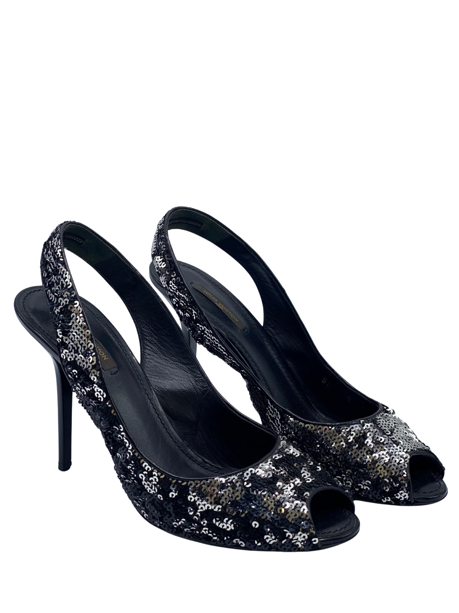 Pumps Peep-Toe Louis Vuitton con Lentejuelas (39)