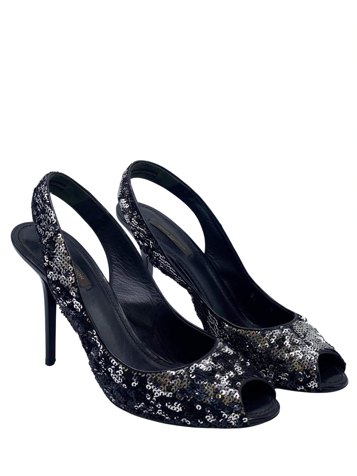 Pumps Peep-Toe Louis Vuitton con Lentejuelas (39)