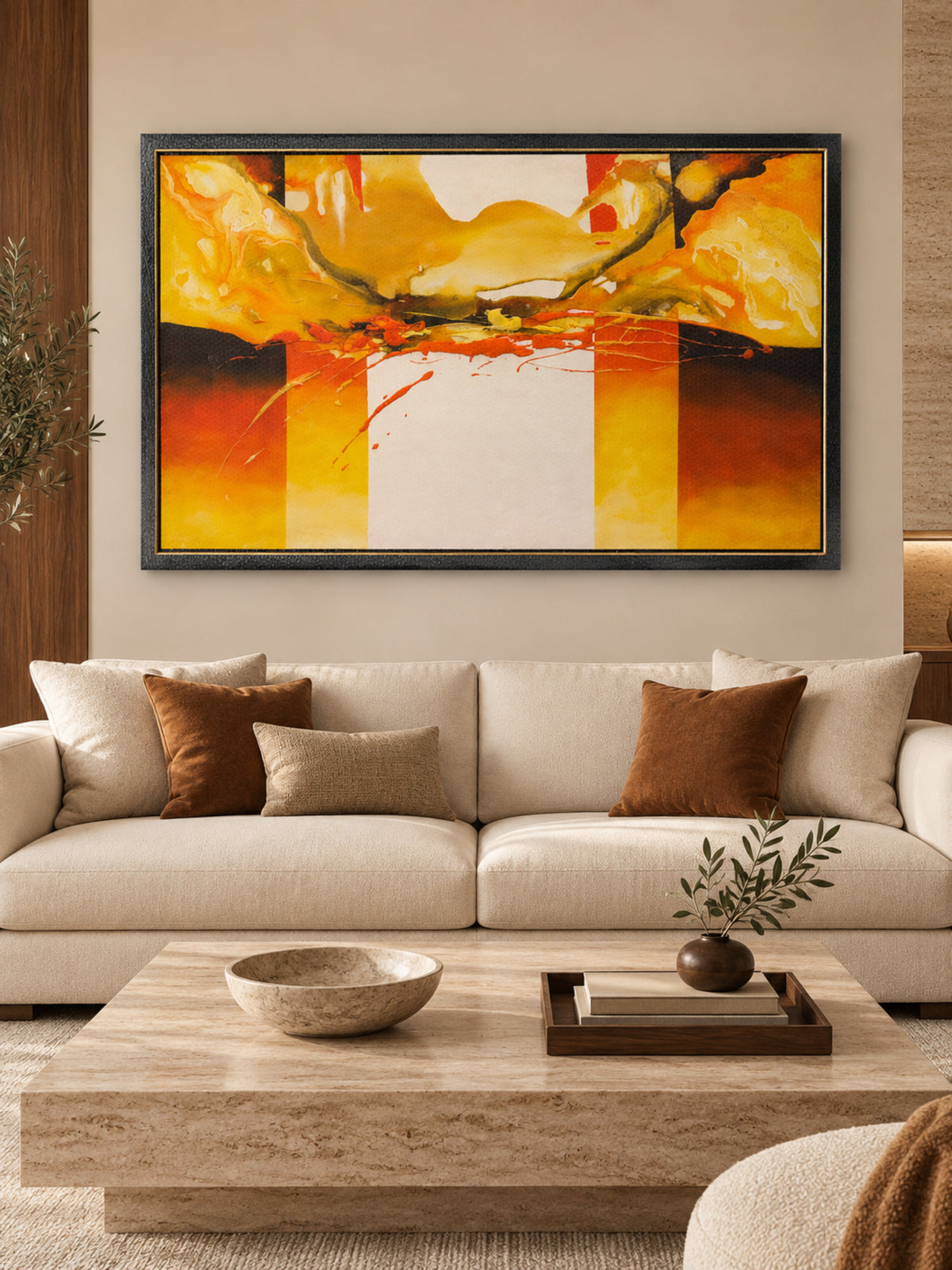 Abstracto de Carla Ascarza 150 x 90 cm.