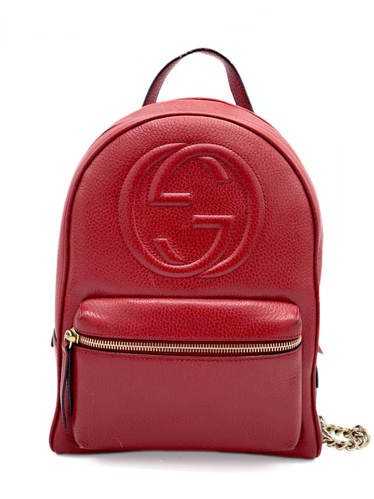 Mochila Gucci Soho Chain Backpack Red