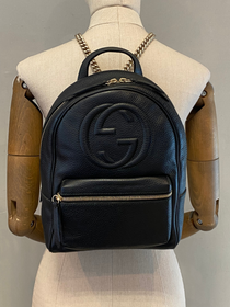 Mochila Negra Gucci Soho Interlocking