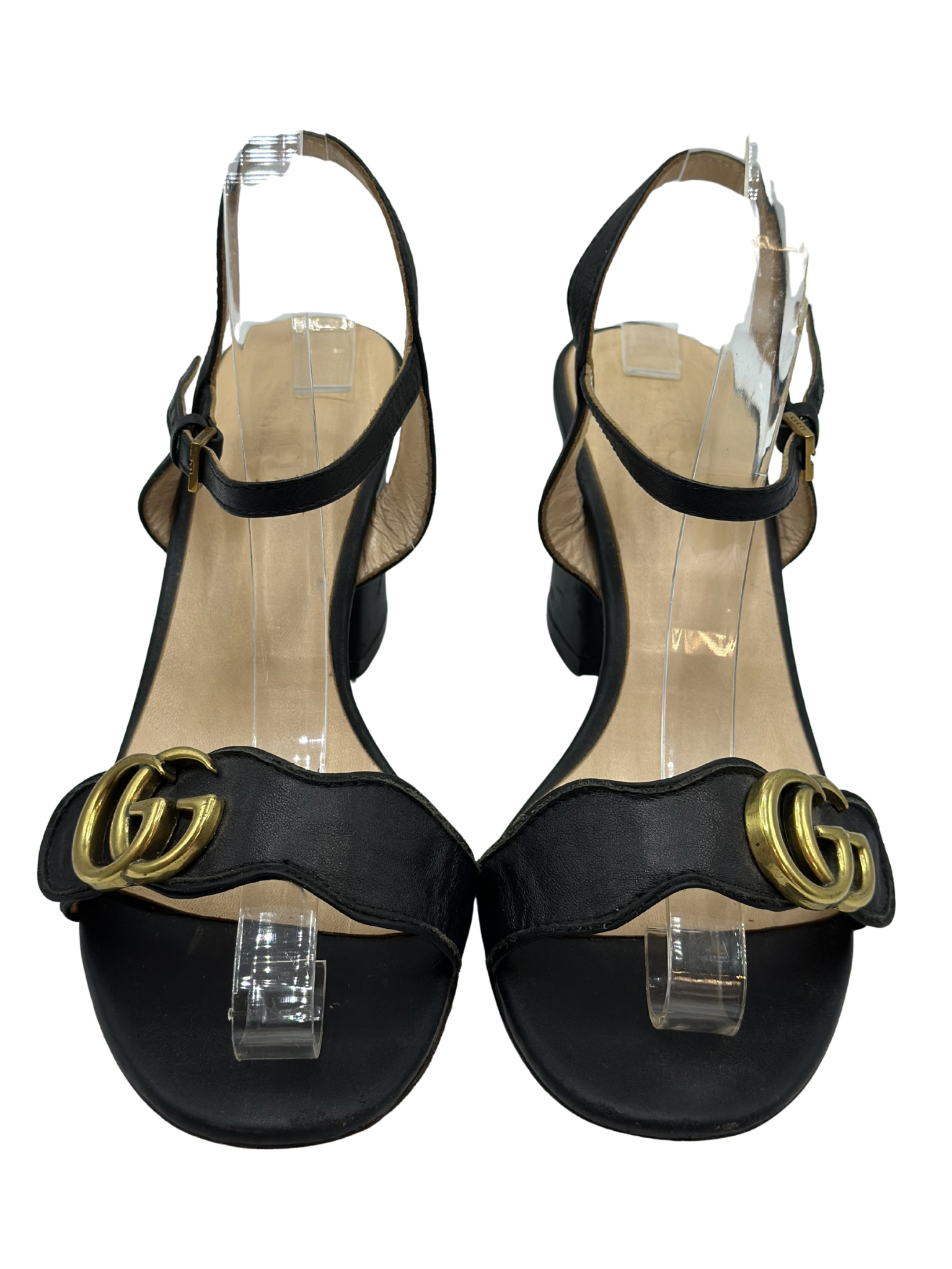 Sandalias Negras Gucci Marmont (39)