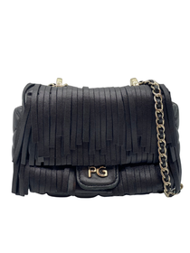 Mini Bolso Negro con Flecos Purificación García