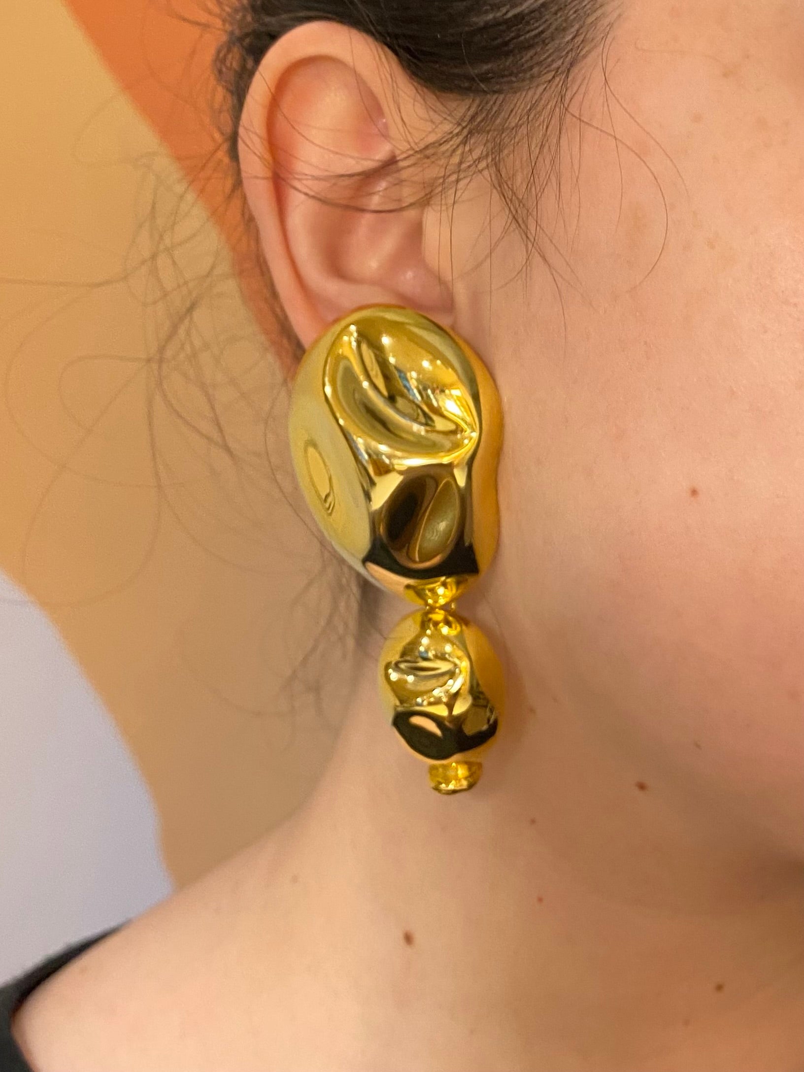 Aros Sordo Oriente Bañado en Oro 24KT