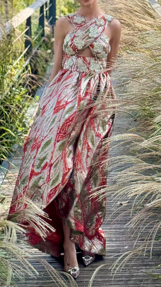 Vestido Coral con Apliques Florencia Soerensen (XS)
