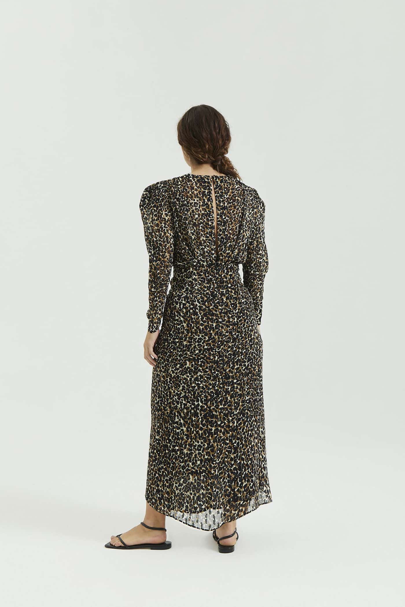 Vestido Maria Cher Animal Print Midi NUEVO (Talle L)