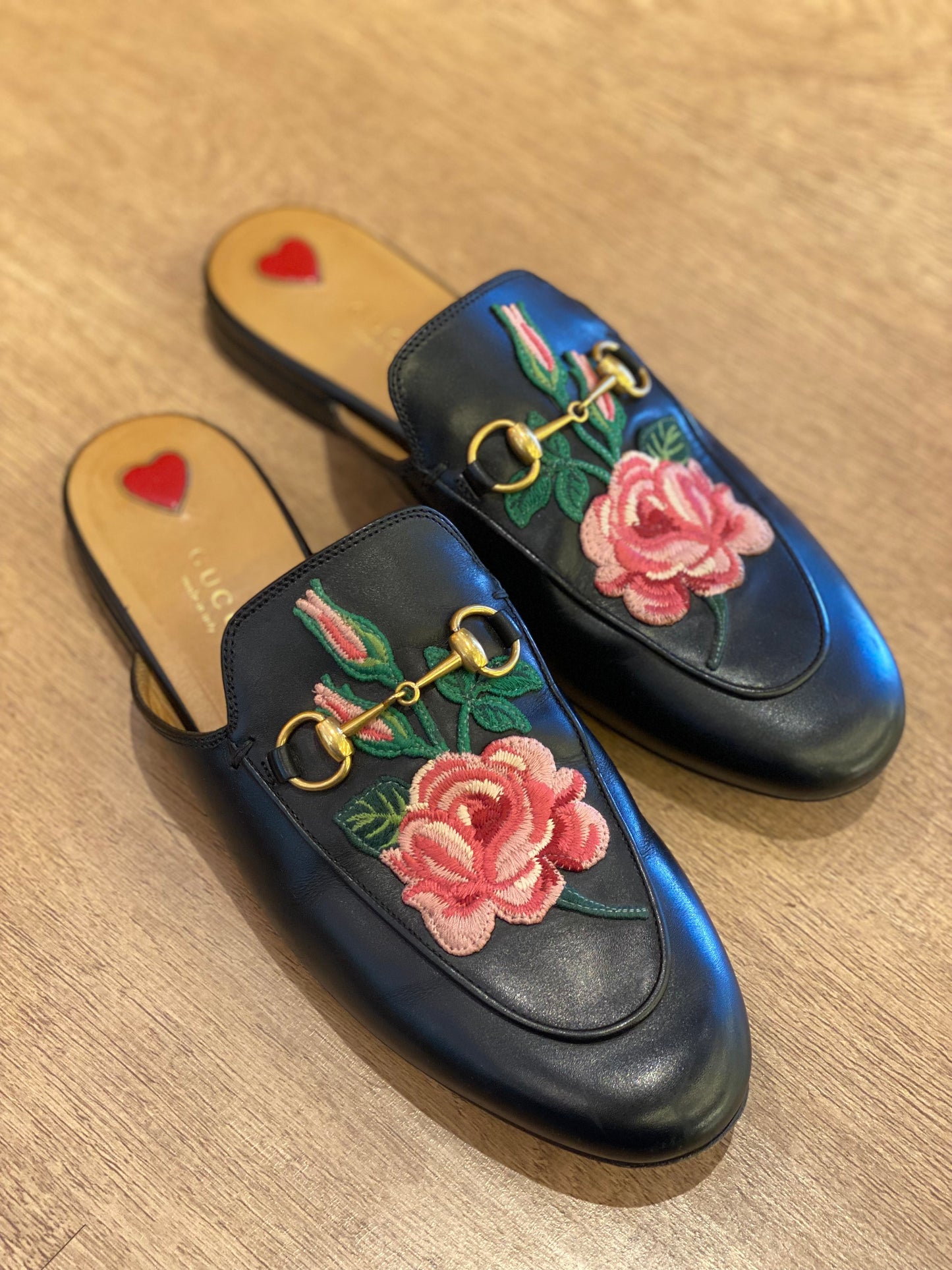 Mules Gucci Horsebit Floral (38)