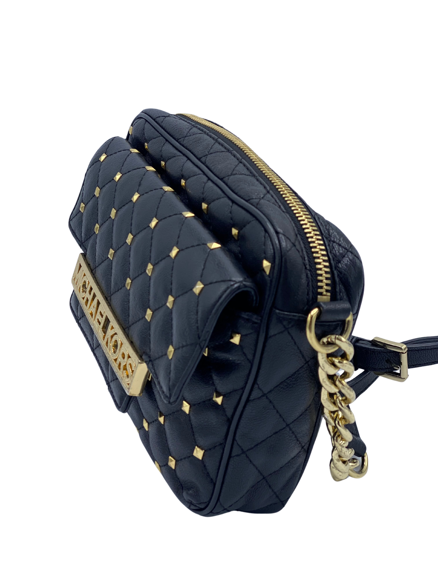 ⁠Bandolera Acolchada Michael Kors Negra