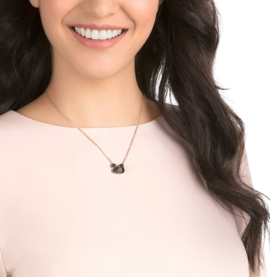 ⁠Collar Swarovski Dazzling Swan Doble Cara