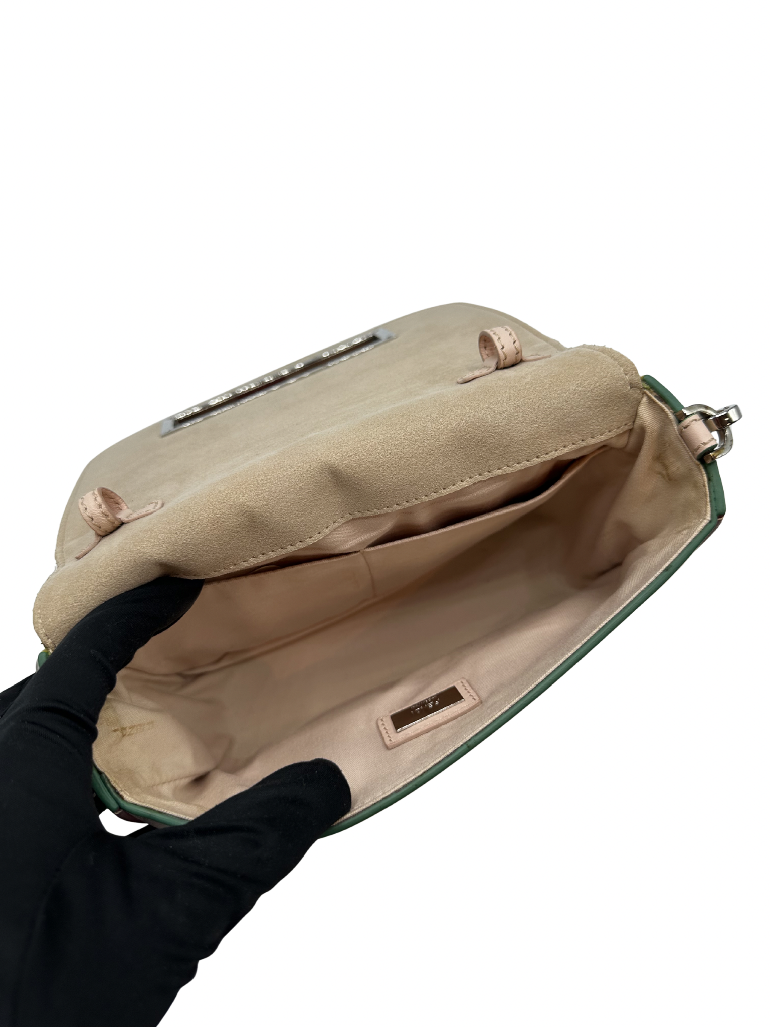 Bolso de Cuero Rosado Fendi 3Baguette