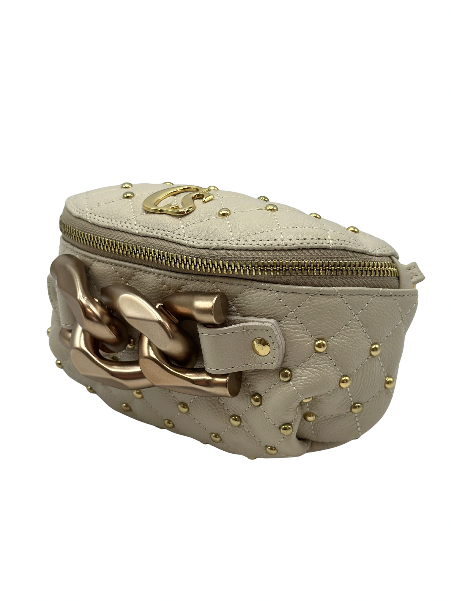 Mini Riñonera Beige con Cadenas Carmen Steffens