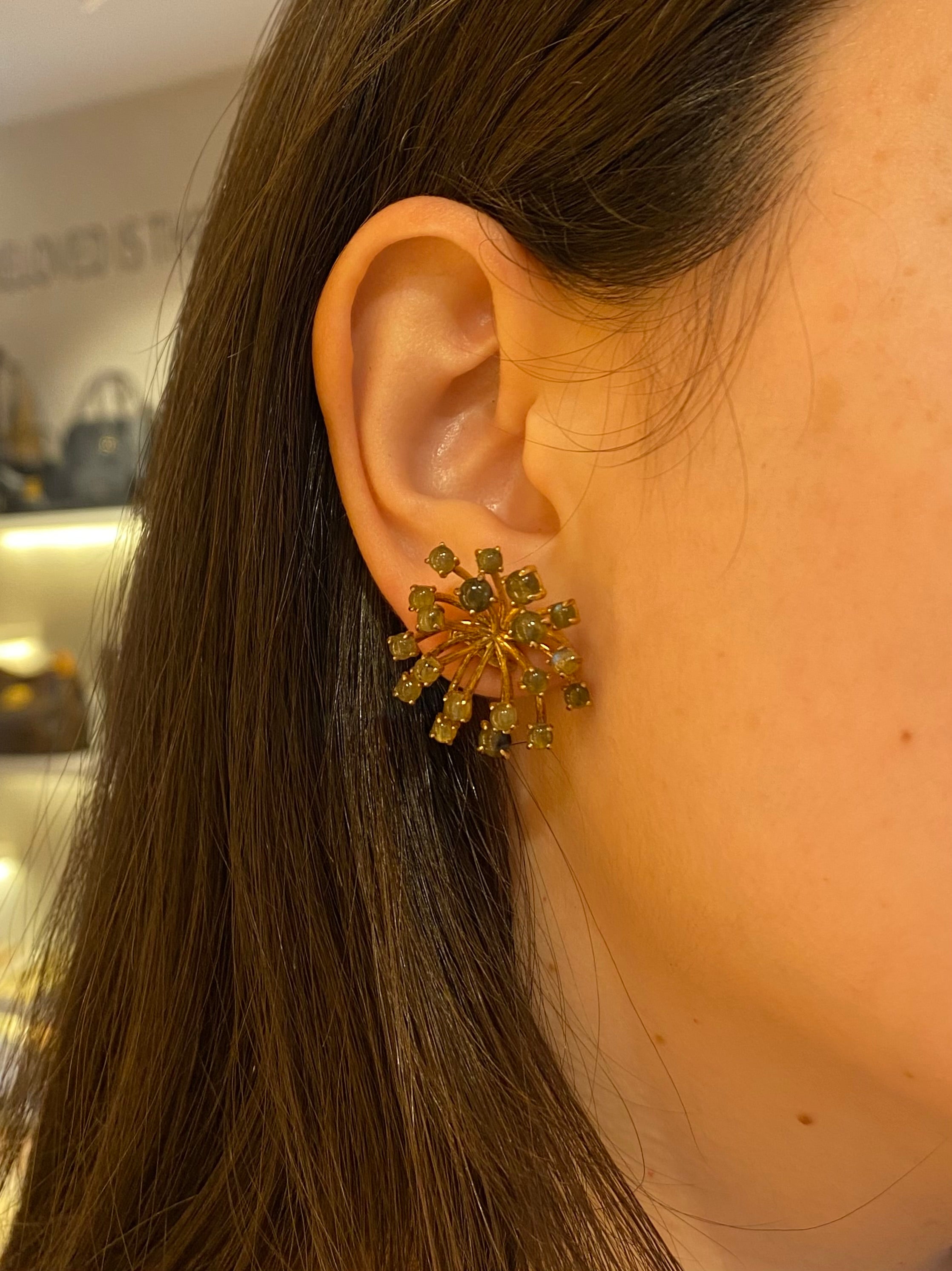 Aros Coolook con Piedra Labradorita