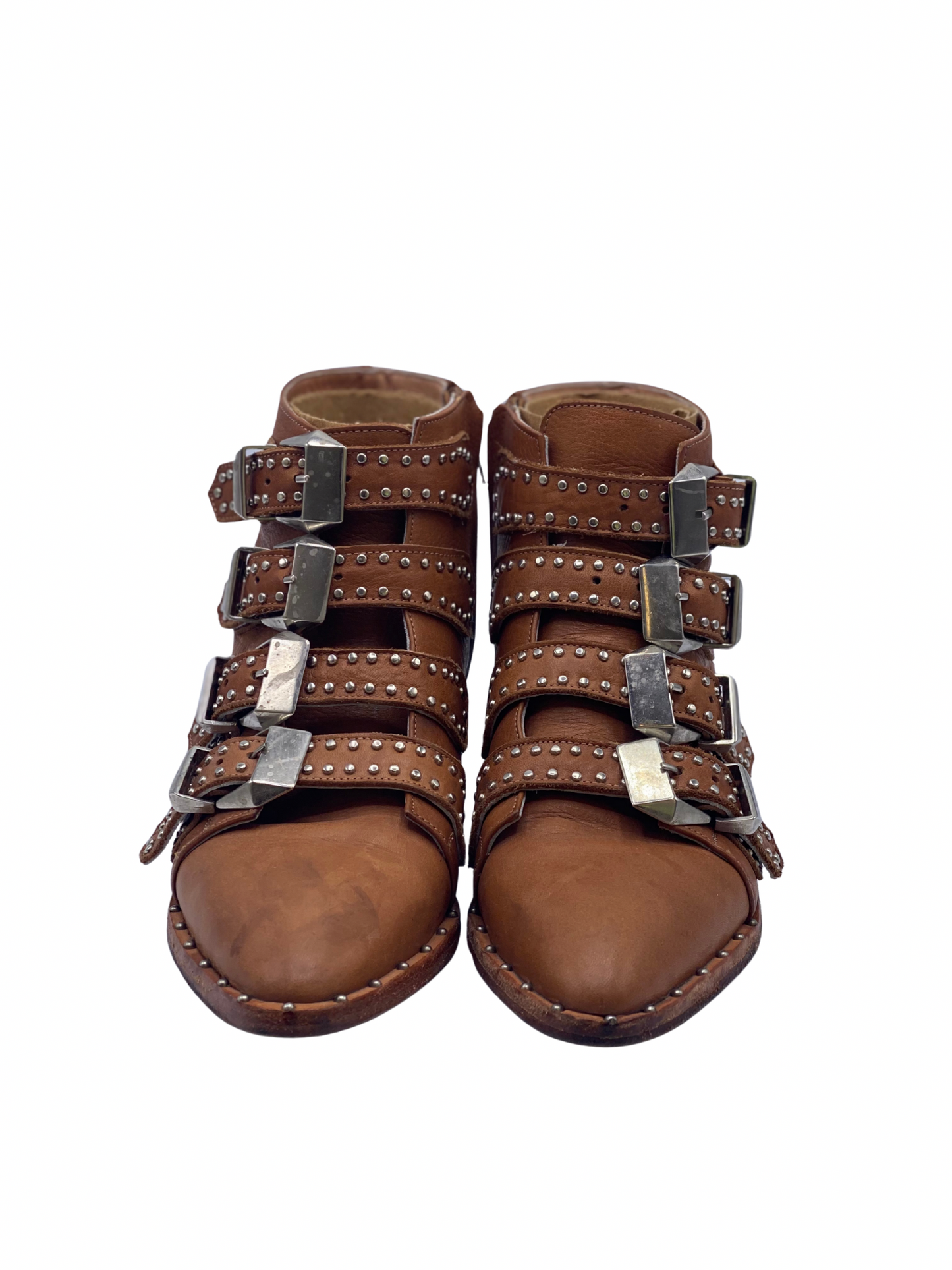 Botas Heidi Claire Con Tachas, 100% Cuero. (38)