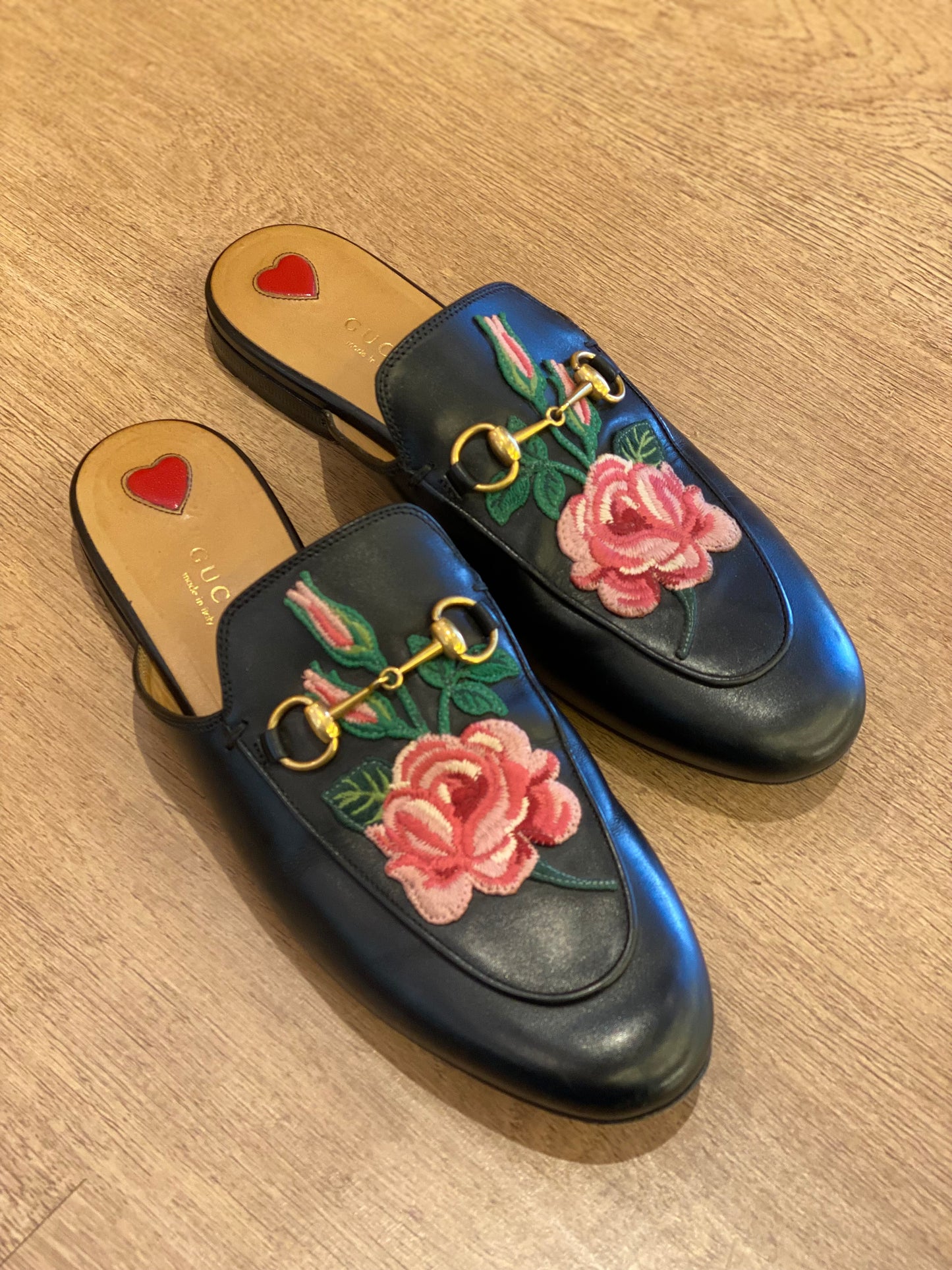 Mules Gucci Horsebit Floral (38)