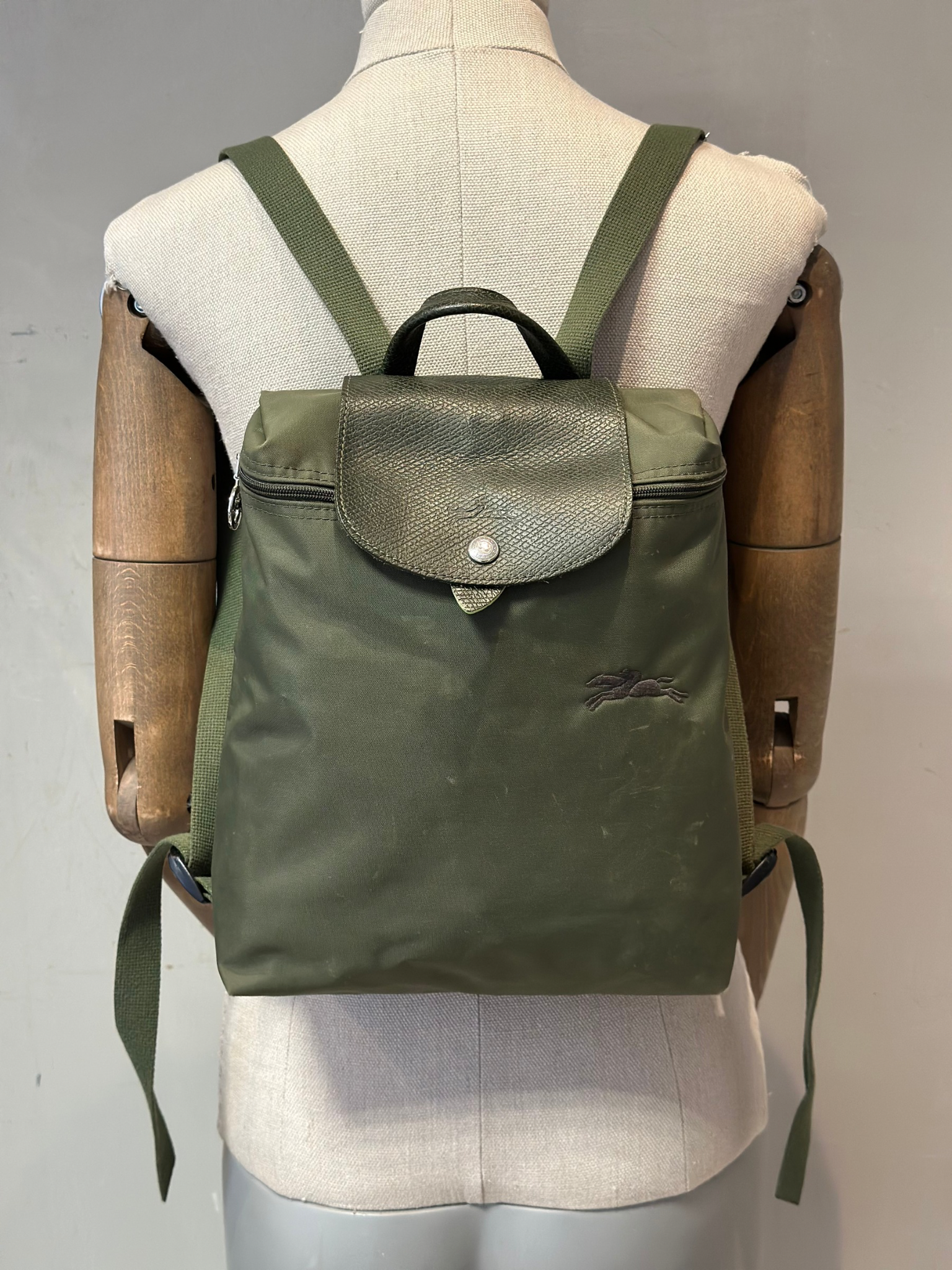 Mochila Verde Longchamp Le Pliage