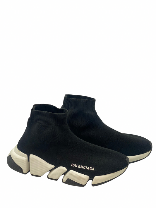 Zapatos Balenciaga Black Knit Speed Trainers (37)