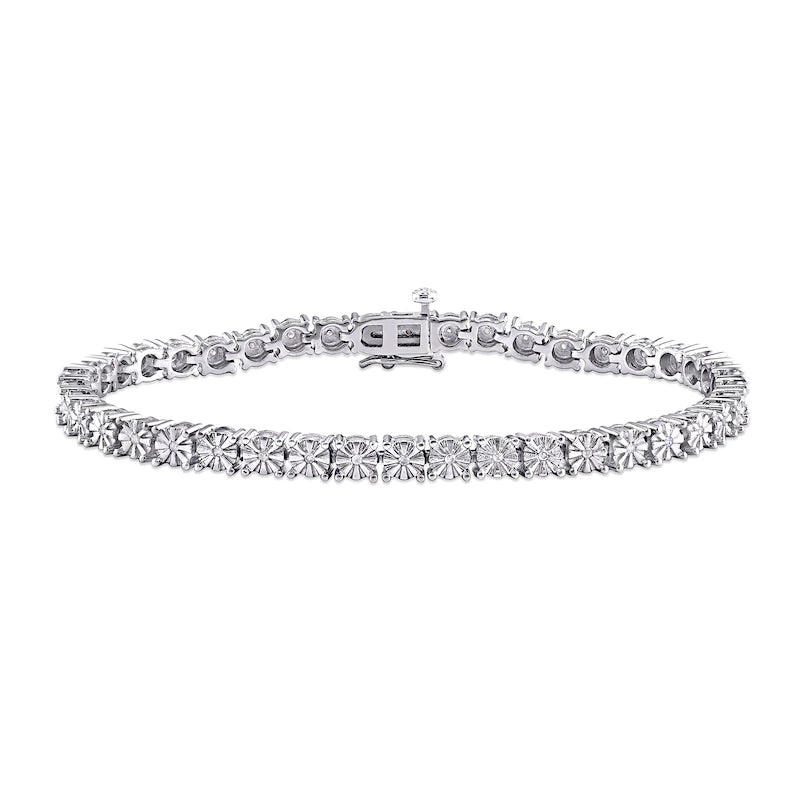 Brazalete Zales de Plata con 1/4 CTTW de Diamante