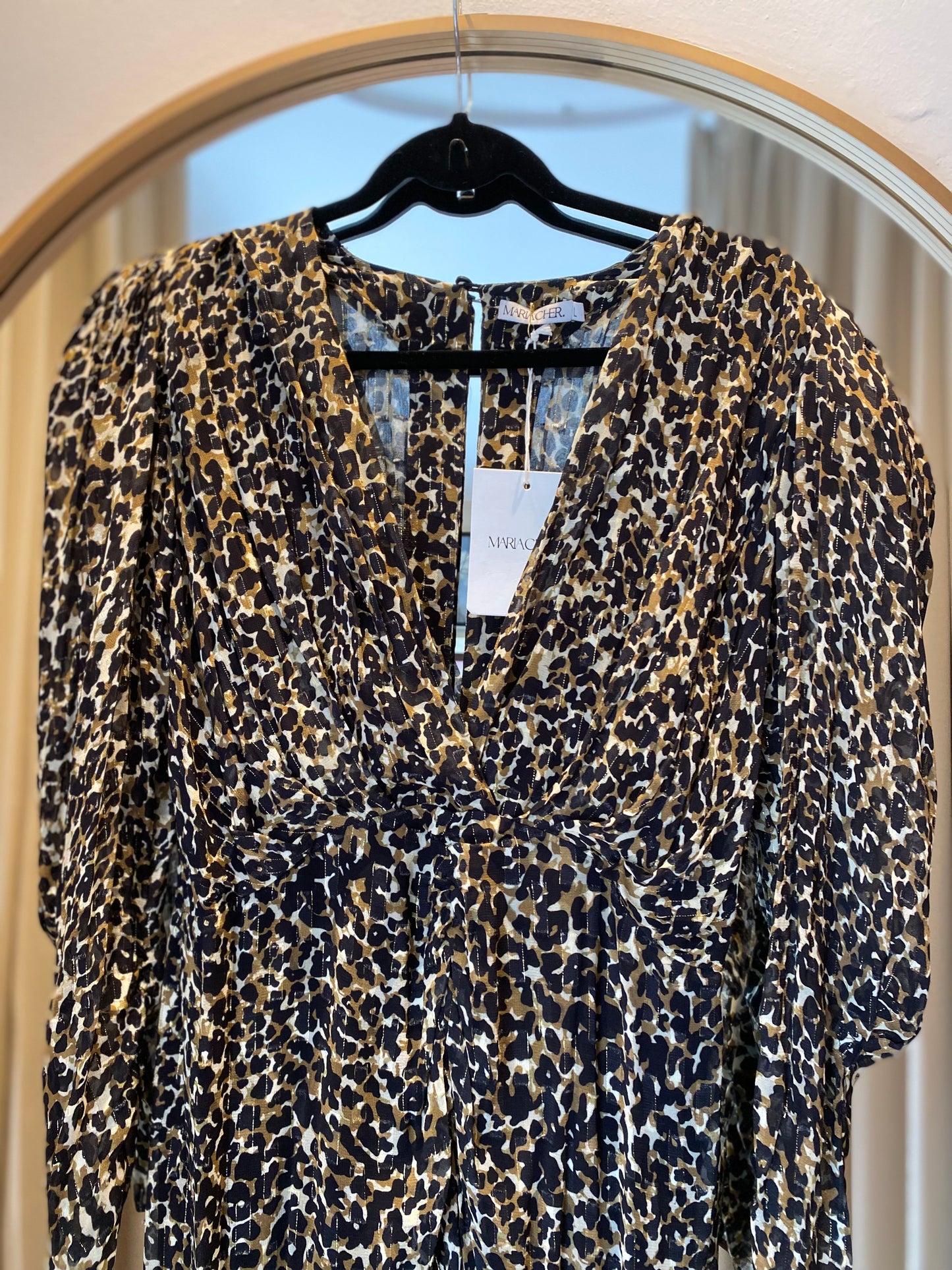Vestido Maria Cher Animal Print Midi NUEVO (Talle L)