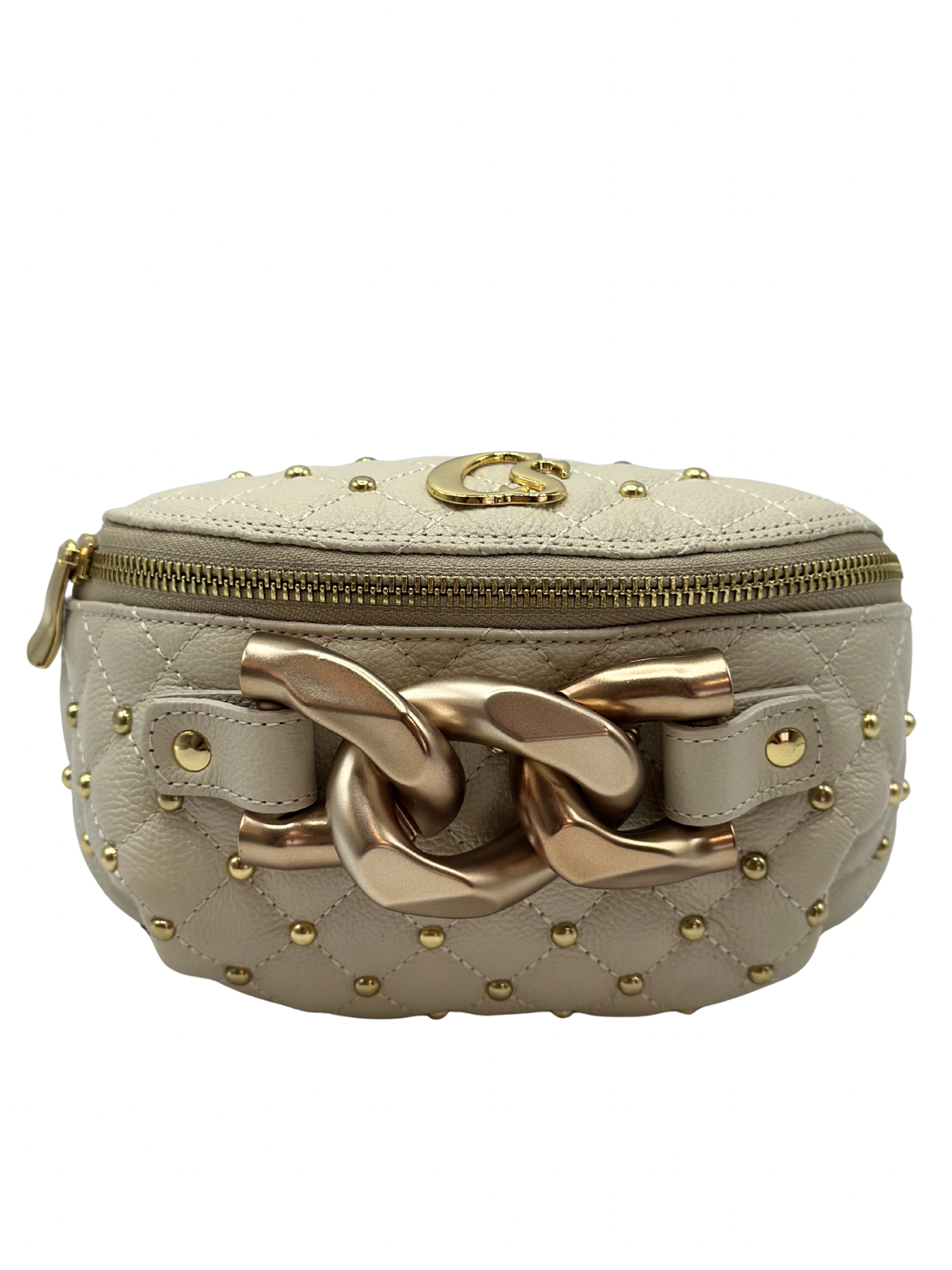 Mini Riñonera Beige con Cadenas Carmen Steffens