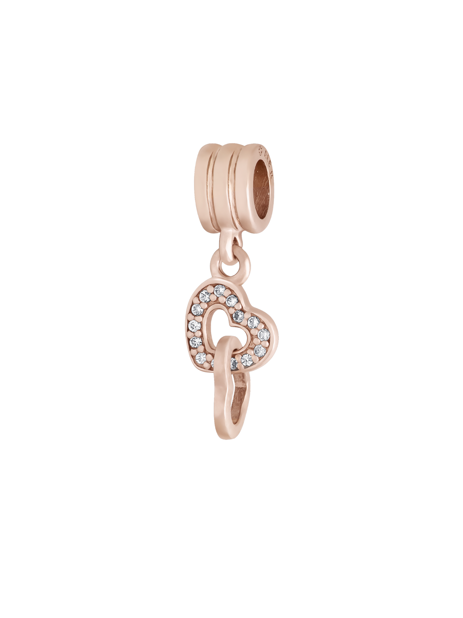 Charm Colgante Pandora Corazones Entrelazados Rose Gold