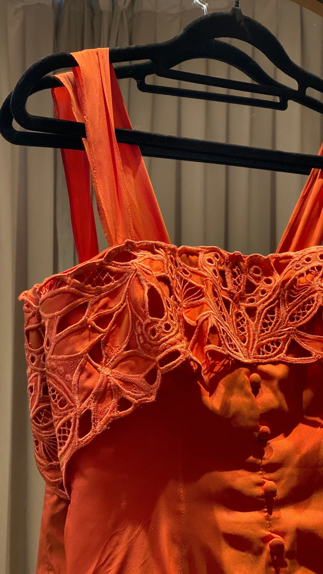 Vestido Largo Naranja La Paix (Talle P)