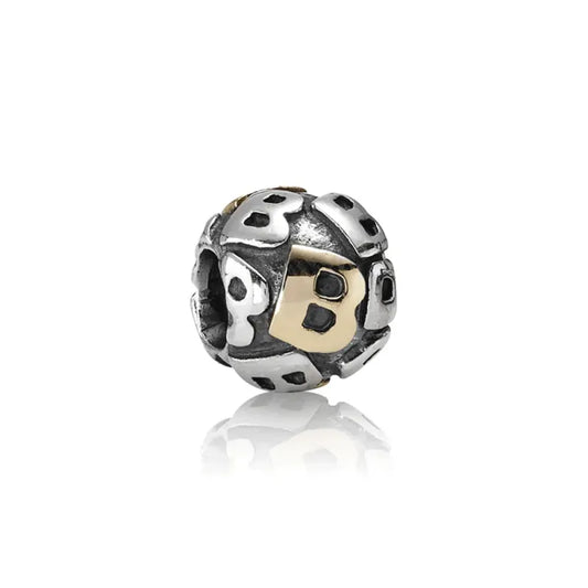 Charm Pandora Bicolor Letra B