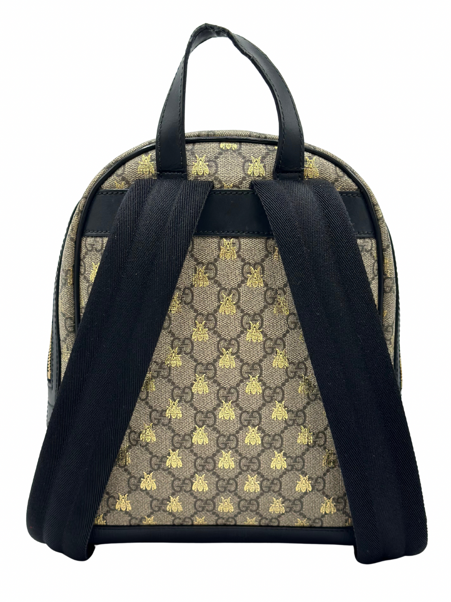 Mochila Pequeña Gucci GG Supreme Gold Bees