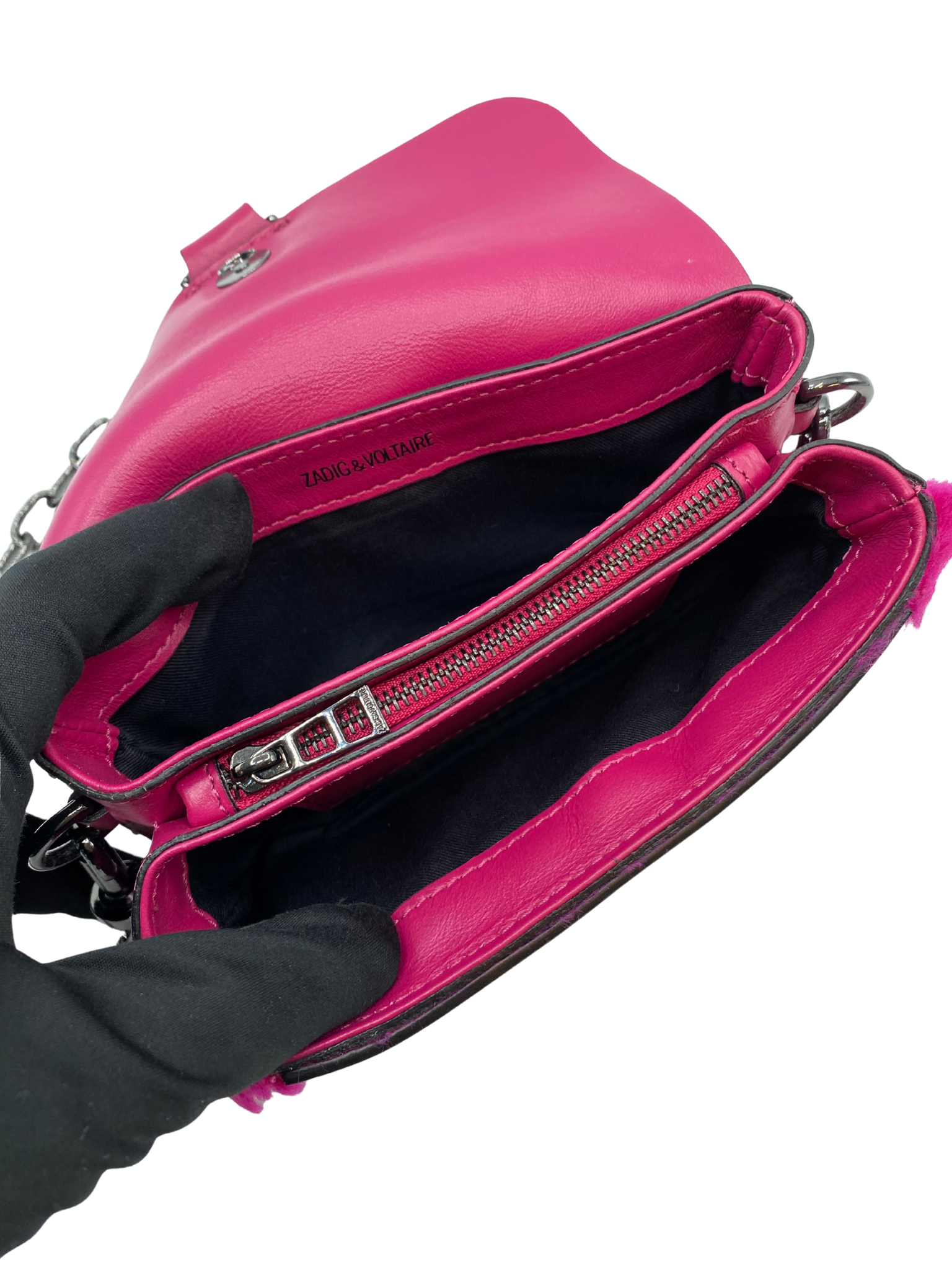 Bolso Fucsia de Piel Kate Wallet Zadig & Voltaire