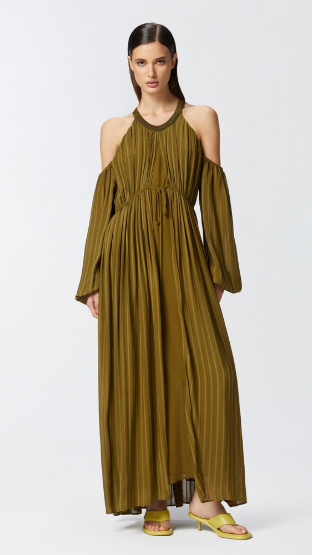 Vestido Verde Oliva Pinko (42)