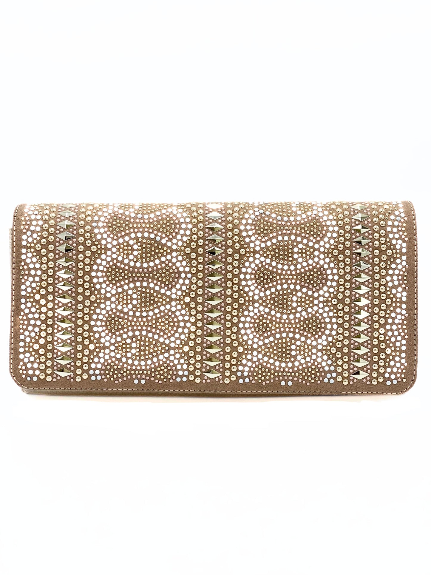 Clutch Sobre Carmen Steffens Studded Dorado