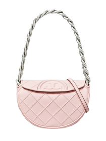 Bandolera Rosa Tory Burch Mini Fleming Soft Crescent