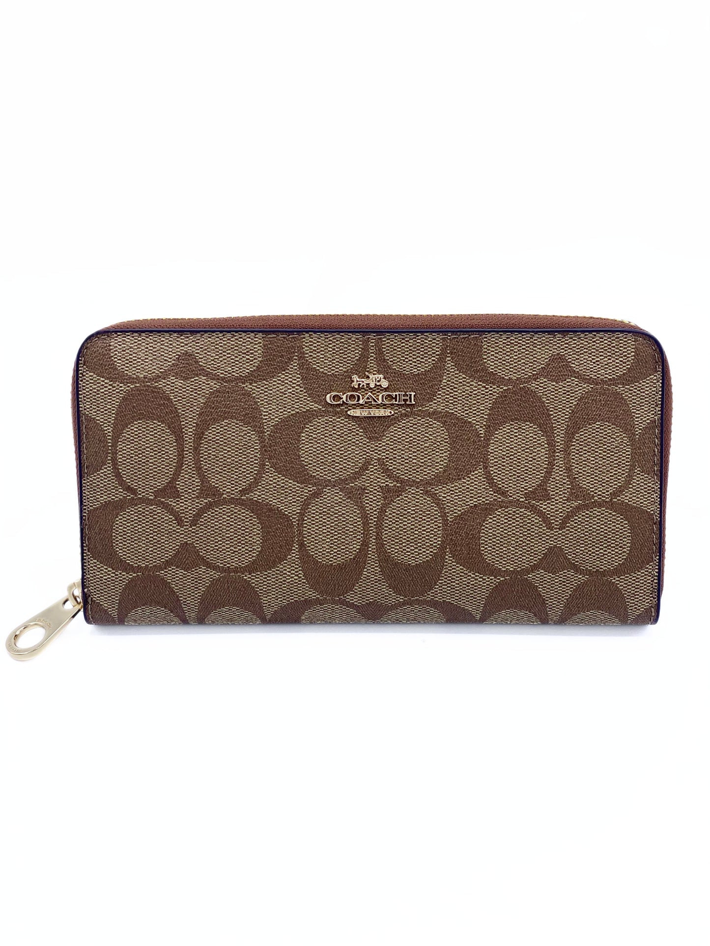 Billetera Coach Monogram Zip Around