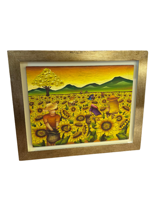 Cuadro "Campo de Girasoles" de Diego Gonzalez 70 x 90 cm.
